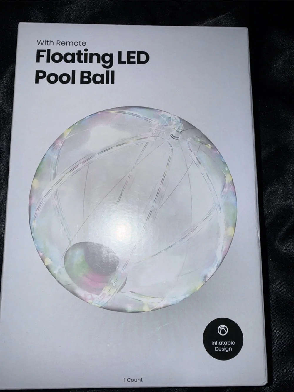 Floating LED Pool Ball - Clear/Iridescent